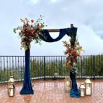 Rustic 2 post wooden ceremony arch structure